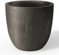 Kante Modern Home Minimalist 18" Dia Vintage BRN Concrete Bowl Planter by Unknown