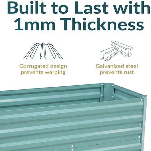 Sunnydaze Rectangle Galvanized Raised Garden Bed for Vegetables & Flowers - Image 2