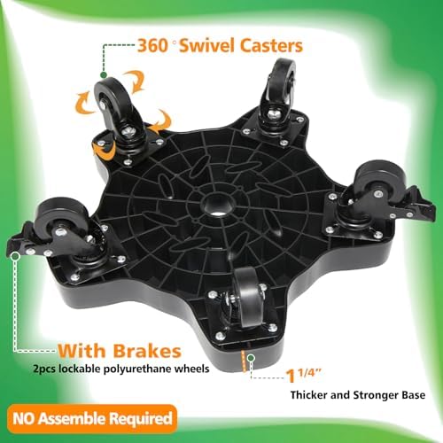 2Packs 14in Plant Caddy with Wheels - 14inch Indoor Outdoor Plant Stand No Assembly Required Flowerpot Down Under Plant Caddie Rolling Plant Dolly with casters Heavy Duty Round Pot Mover Planter - Image 6