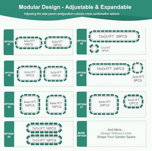 4 in 1 Galvanized Raised Garden Bed, 6x2x1ft, 2Pack, White - Image 2