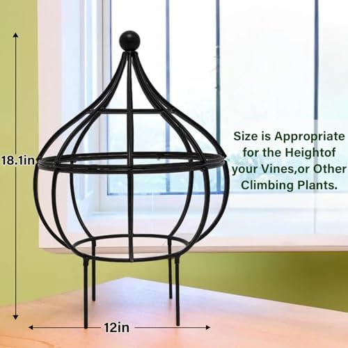 Metal Garden Obelisk Trellis - 12"x18" Support for Climbing Plants - Image 3