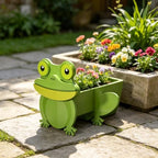 Animal PVC Flower Pot, Frog Shaped Succulent Planter Flower Holder for Garden Patio Balcony Window Sill, for Birthday Pet Lovers, 36x22cm(14x9in) - Image 2