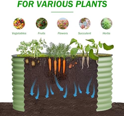 BPS 2-in-1 Metal Raised Garden Bed - Image 6
