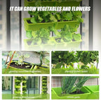 8 Pockets Vertical Garden Planter, Wall Mounted Plant Holder, Home Plastic Flower Beds, Hanging Pocket for Patio Outdoor Decor Balcony Plant Vegetable Fruit Flowerpot - Image 6