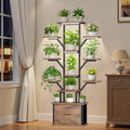 Plant Stand Indoor with Grow Lights - 12 Tiered Metal Plant Shelf with Drawer, 65" Large Plant Stand for Indoor Plants, Holds 16 Plant Pots, Flower Holder Plant Rack for Living room, Patio, Bedroom by InEveryCornerNaturesCalm