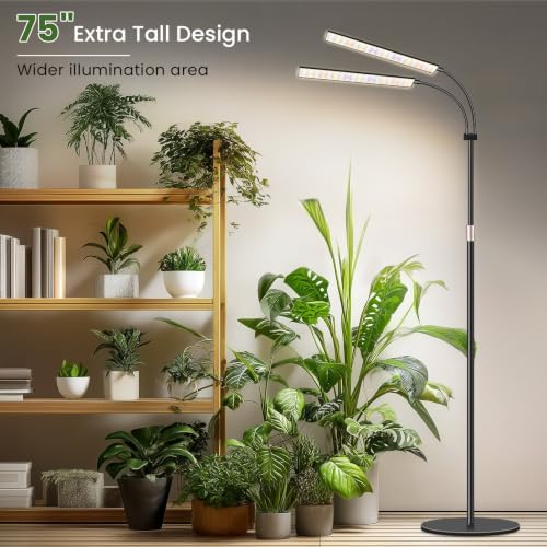 LBW Grow Lights for Indoor Plants, 75" Tall Full Spectrum Plant Grow Light - Image 2