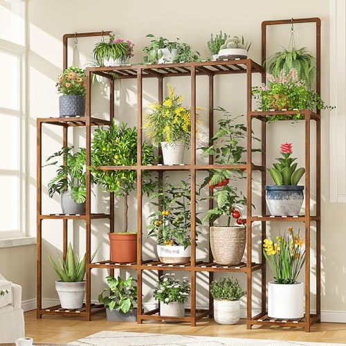 EnHomee 56" W Large Plant Stand with 13 Tiers, Living Room and Patio by EnHomee