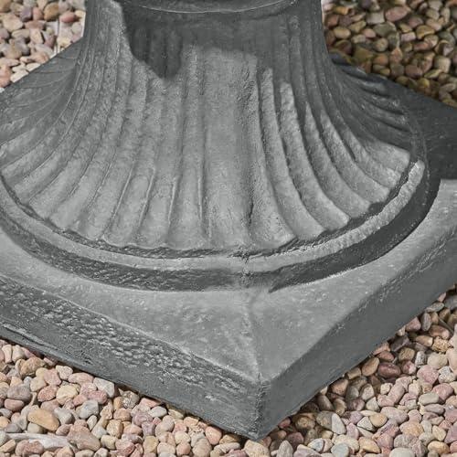 Antique Gray Tall Outdoor Flower Pots, Large Magnesium Oxide Outdoor Urn Planter with Drainage Hole, Roman Style Planter Urn for Garden, Patio, Porch & Indoor Décor - Image 6