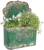All Chic Metal Wall Planter Outdoor Wall Hanging Planter Rustic Wall Mount Planter Outdoor Wall Planter for Farmhouse Garden Decor (Green) by HOME