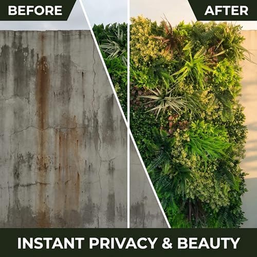GreenSmart Premium Artificial Grass Wall Panels | Realistic Plant Greenery Privacy Panels | Decor for Fence, Garden, Patio & Balcony | Never Fade Indoor Outdoor Use (Tuscany) - Image 5
