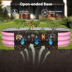 Winpull Raised Garden Bed Kit, 5x2x1 ft Galvanized Planter Box Outdoor with Safety Edging, Large Metal Raised Beds for Gardening Vegetables Flower Fruits (Blush Pink) - Image 4