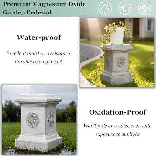 Garden Pedestal Stand for Statues, Classic Plinth Base Riser for Sculptures - Image 4
