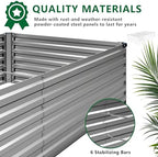 DIIYIV 12x2x1.5FT Galvanized Raised Garden Bed,Vegetable Boxes-Rectangle Metal Flower Box,Large Planter Raised Beds Outdoor Garden for Planting,Fruit,Herb-Silver - Image 4