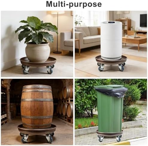2 Pack 17 Inch Metal Plant Caddy, Copper - Image 7