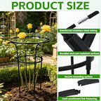 2 Pack Large Peony Cages and Supports, 26" H x 20" D Grow Through Plant Support Rings, Sturdy Garden Trellis, Plastic Rings with Stainless Steel Core Stakes for Peonies, Roses & Top-Heavy Blooms - Image 3