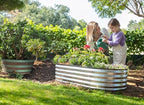 Plant & Plot Galvanized Raised Garden Beds Outdoor // 4×2×1 ft (2-Pack) Planter Raised Beds for Gardening, Vegetables, Flowers // Large Metal Garden Box (Silver) // Patented Tool-Free Design - Image 6
