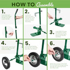 GOLETIO Potted Plant Mover Dolly with Flat-Free Rubber Wheels - Heavy-Duty Plant Pot Mover Caddy with Adjustable Grip and Foldable Handle for Indoor and Outdoor - Image 6