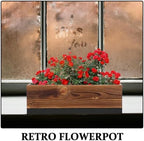 BESPORTBLE Wood Planter Box Set Rustic Wooden Planter Boxes for Indoor Windowsill Balcony Garden Office Decor 11.81 X 4.33 X 6.69 in 2 Pack - Image 3