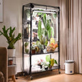 Bstrip Indoor Greenhouse with Grow Light and Pegboard, 29.5x13.8x59in by Bstrip