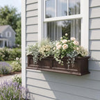 Mayne Fairview 48in Self-Watering Rectangular Window Box Planter, Espresso - Image 3