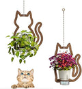 EIGEN Hanging Planters for Indoor Plants - with Self Watering Pots for Indoor Plants (Included), Comes with Macrame Plant Hanger Cord, Cat Decor Planters with Plant Pots (2 Set) by Eigen