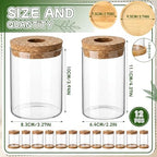 Hushee 12 Pcs Plants Propagation Stations Glass Propagation Jars with Hole Lid Hydroponic Terrarium Vases Gifts for Plant Lovers Home Indoor Office Tabletop Decoration, 2 Sizes - Image 2