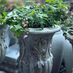 VISIBLE Vintage European Large Garden Urn Planter, Cement and Fiber Flower Pot, Decorative, 24.8 Inche Tall, Make Rust Finished, Wrap Foam Safely Delivered from Local Warehouse (Vintage, Large) - Image 5