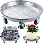 3 Packs Metal Plant Caddy with Wheels 16 inches Rolling Plant Stand Heavy Duty Plant Dolly with Casters for Indoor and Outdoor Large Planter Casters Potted Plant Mover, Silver-black - Image 6