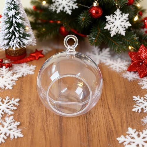 40 Pack 4 Inch Clear Fillable Ornament Balls for Christmas - Image 4