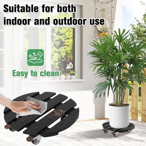 Plant Caddy with Wheels Heavy Duty, 12 Inch WPC Rolling Plant Stand - Image 7