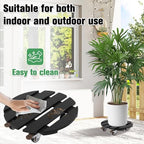 Plant Caddy with Wheels Heavy Duty, 12 Inch WPC Rolling Plant Stand - Image 7