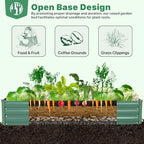 ONCEMORE Galvanized Raised Garden Bed for Vegetables Flowers Herbs, Metal Raised Garden Bed Kit with 2 PCS Tomato Cage, Gloves, Trellis Netting, Plant Labels, Plant Ties, Green 8×4×1FT - Image 5