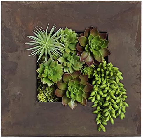 Modern Home Living Wall Galvanized Steel/Zinc Succulent Planter, Wall Mounted Garden Pocket Planter (4 Pocket, Rust Zinc) by Vandue