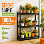 Plant Stand, Adjustable 3 Tier Metal Flower Stand with Double Layer Posts - Image 6