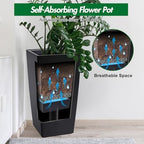 30" Tall Planter Set of 2, Heavy Duty High Planter Pots with Drainage Holes, Water Level Indicator & Removable Inner Bucket, Self Watering Planters for Indoor Outdoor Porch, Patio-Black - Image 4