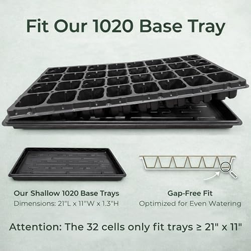 Gardzen 10 Pack 32 Cell Seed Starter Trays - Image 4