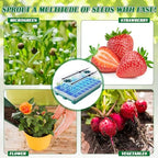 FillTouch 2 Packs 80 Cells Seed Starter Trays Kit with 4 Grow Light Seed Starter Kit Seedling Starter Trays with Humidity Dome and 80 Pcs Peat Pellet for Garden Seeds Propagation Seedlings - Image 4