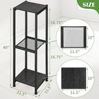 Dipion 3 Tier Pedestal Stand,40 Inch Extra Tall Plant Stand Indoor,Black - Image 5