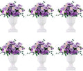 NUPTIO Plastic Classic Urn Planter: 13.98 Inch Pedestal Plant Pots, 6 Pcs by Nuptio