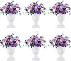 NUPTIO Plastic Classic Urn Planter: 13.98 Inch Pedestal Plant Pots, 6 Pcs by Nuptio