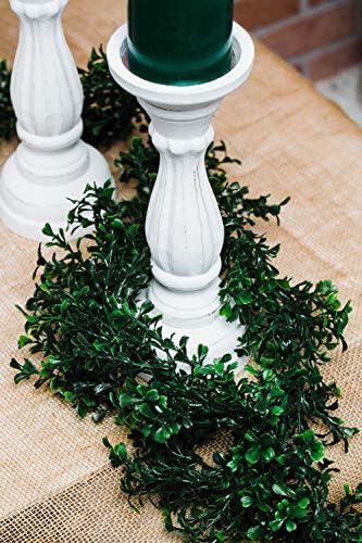 Richland Faux Boxwood Garland 9 Feet - Set of 6 Garlands - Image 2