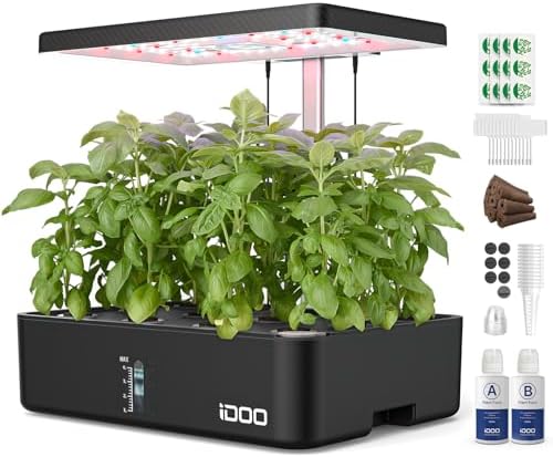 iDOO 12Pods Hydroponics Growing System Garden with LED Grow Light by idoo