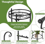 Plant Stand,Adjustable 3 Tier Potted Holder Flower Pot Stand with Hangers - Image 3