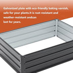 Anwick Galvanized Raised Garden Bed 4x3x1 FT, Metal Planters Box Outdoor, Rectangular Deep Root Garden Beds for Plants Vegetables Flowers - Image 5