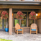 INQCMY Fake Hanging Flowers with Basket Artificial Violet for Outdoor - Image 3