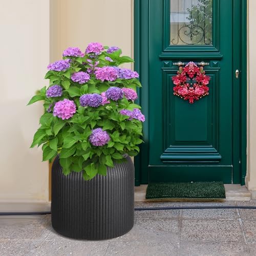 Hipicute 14 Inch Tall Self Watering Pots Set of 2 with Water Level Monitor, Tall Planters for Indoor and Outdoor Plants, Flower Pots for Living Room, Bedroom, Office, Patio, Porch, Garden, Black - Image 6