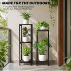TOSKING 3-Tier Tall & Wide Metal Plant Stand Indoor, 41-Inch, Brown & Black - Image 6