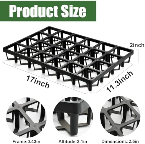 RooTrimmer 24 Cell Nursery Pots Trays (17"x11"x2") with Plastic Flat Seed Starter Trays, Durable Carrying Seedling Starter Tray, Reusable Planting Tray for Holding 2.7 inch Nursery Pots, 3 Sets Combo - Image 3