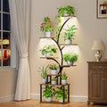 62" Plant Stand with Grow Light for Plants Display, 8-Tier Plant Shelves by POZILAN