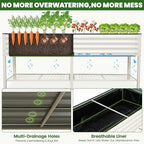 G GOOD GAIN Elevated Raised Garden Bed Kit with Legs, Rack, 2x6ft, White - Image 6